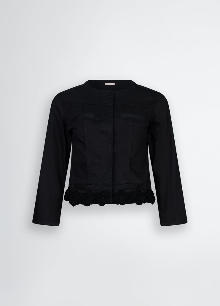 Embroidered black jacket black Liu Jo - large image number 6 Embroidered black jacket black Liu Jo - large image number 6