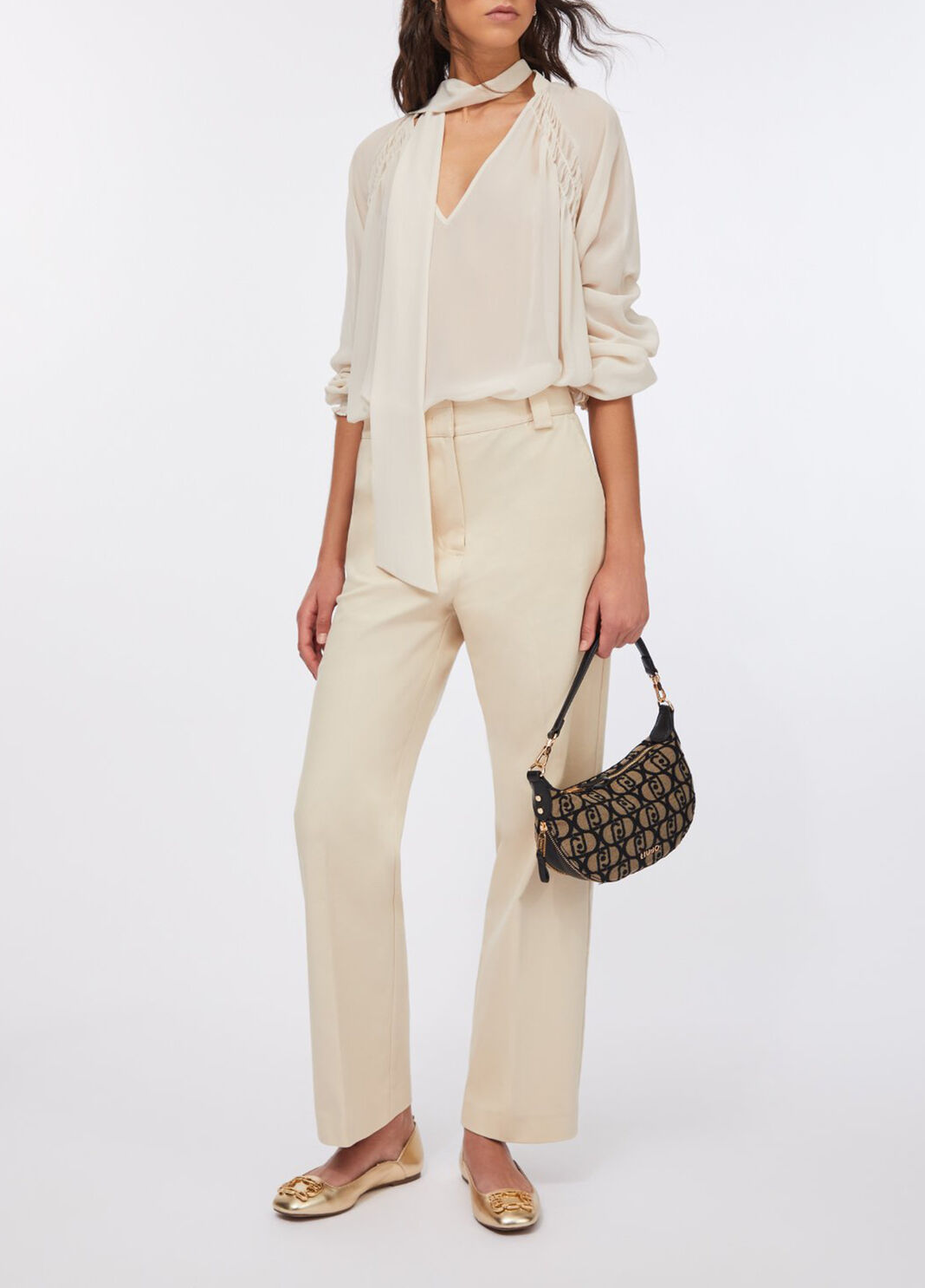 Blusa in georgette avorio Liu Jo - large image number 3