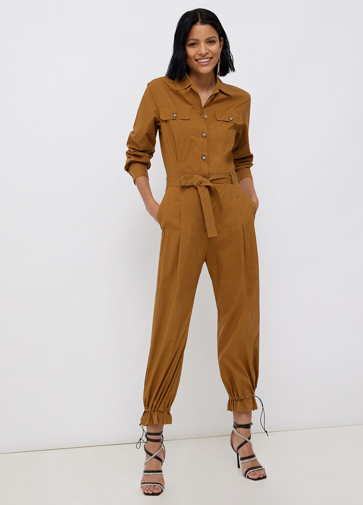 Worker jumpsuit with drawstring bronze Liu Jo - large image number 3