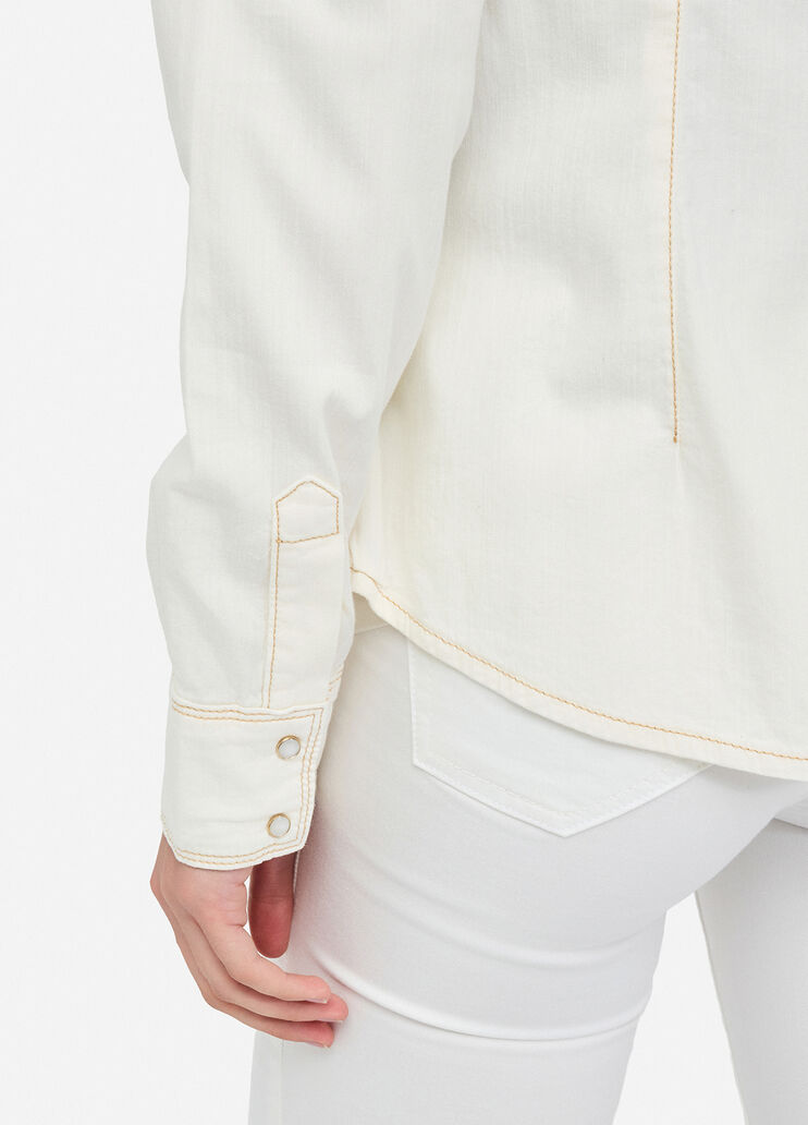 Denim shirt white wool Liu Jo - large image number 4 Denim shirt white wool Liu Jo - large image number 4
