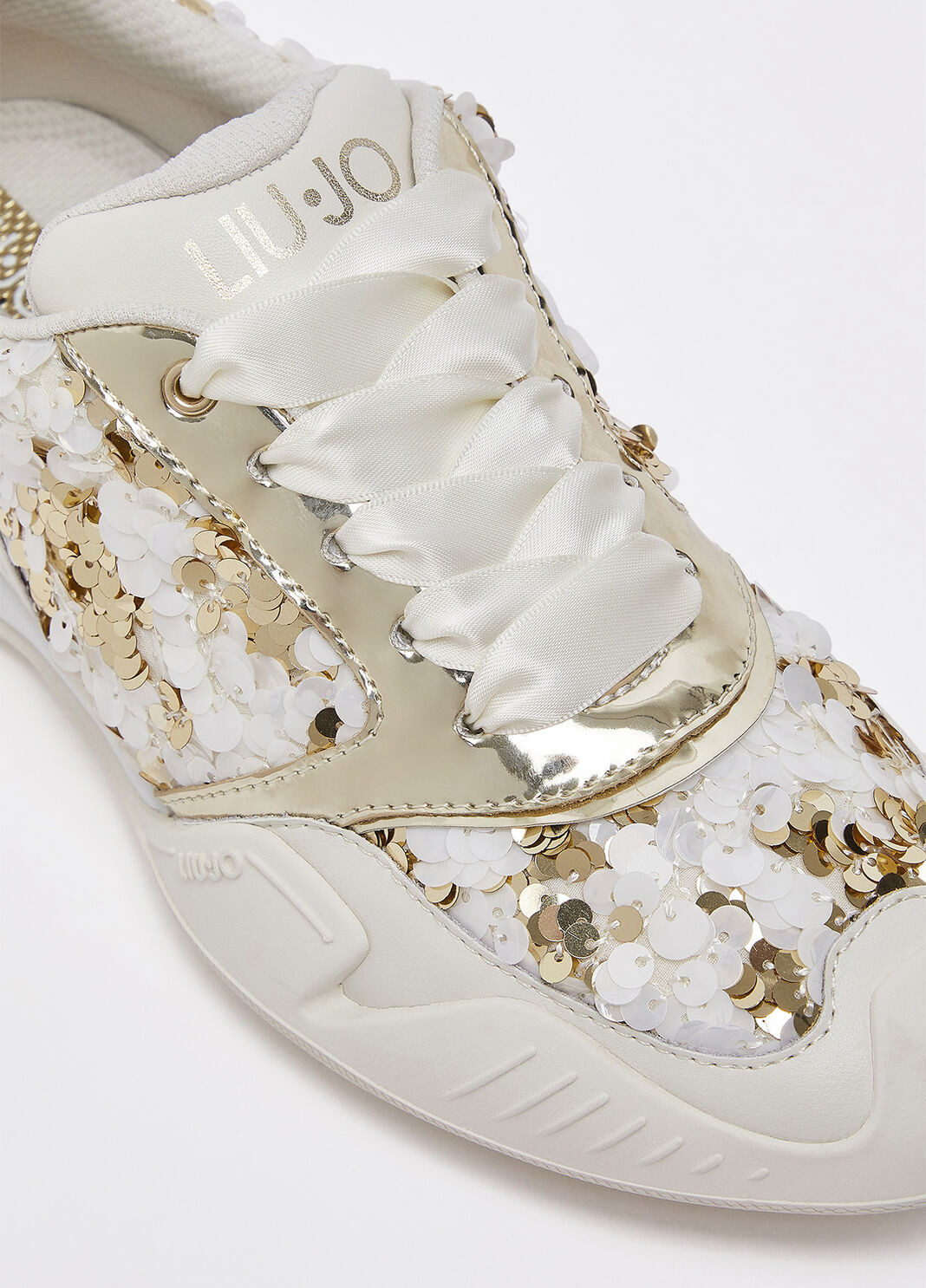 Sneakers with sequins white/gold Liu Jo - large image number 5
