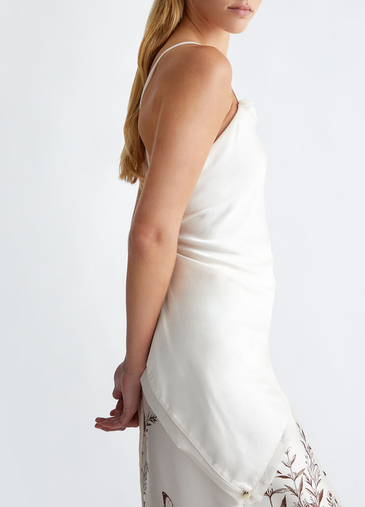 Top asimmetrico in raso bianco Liu Jo - large image number 2 Top asimmetrico in raso bianco Liu Jo - large image number 2