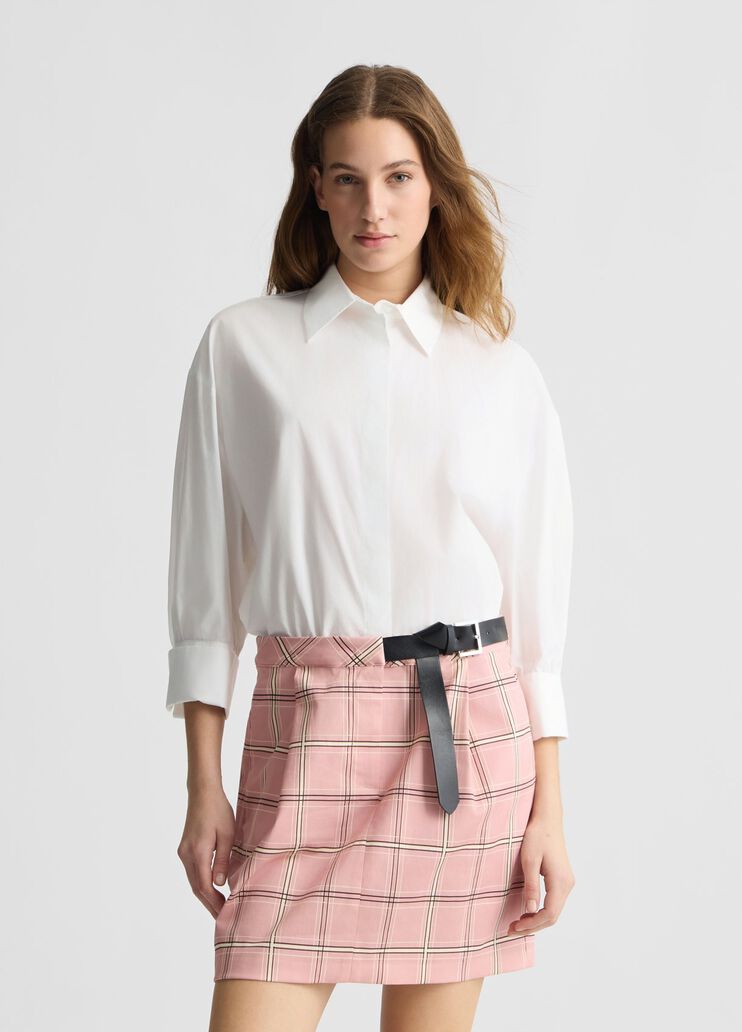 Shirt dress with chequered skirt pink Liu Jo - medium Shirt dress with chequered skirt pink Liu Jo - medium