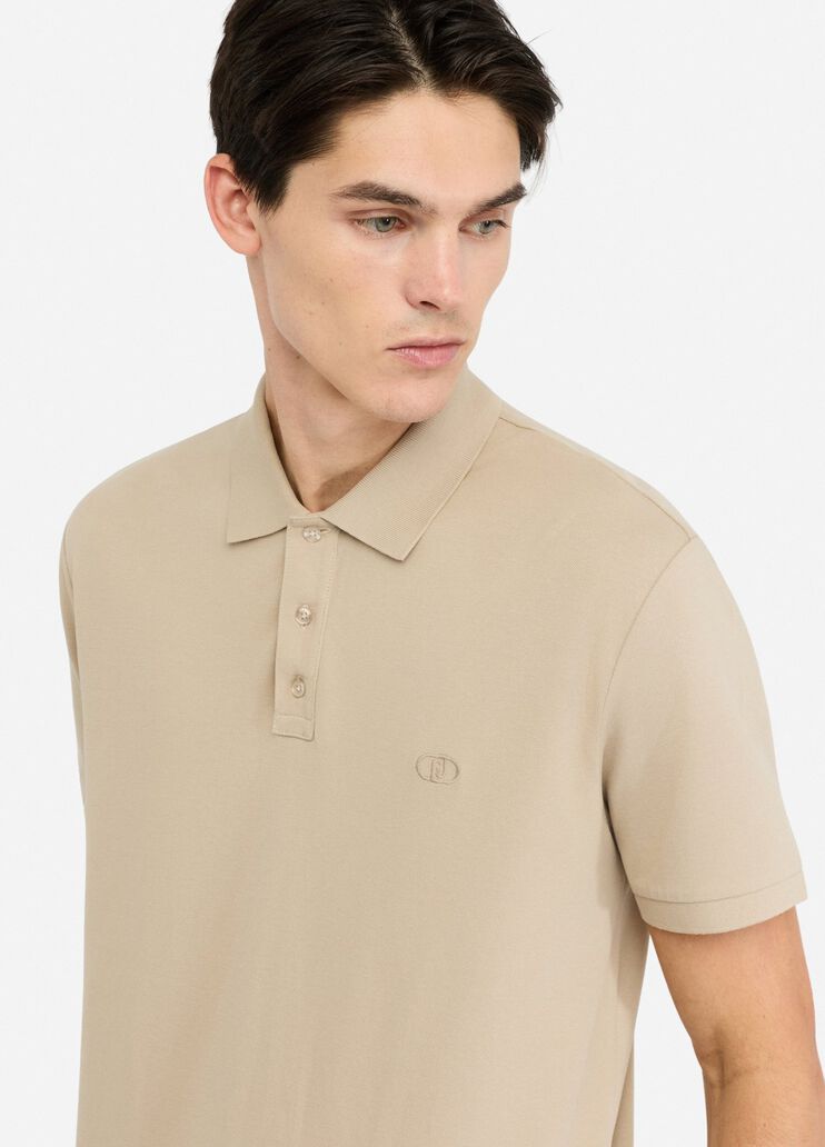 Polo de piqué de algodón beige Liu Jo - large image number 4