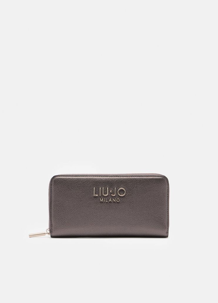 Large zip-around purse anthracite Liu Jo - medium