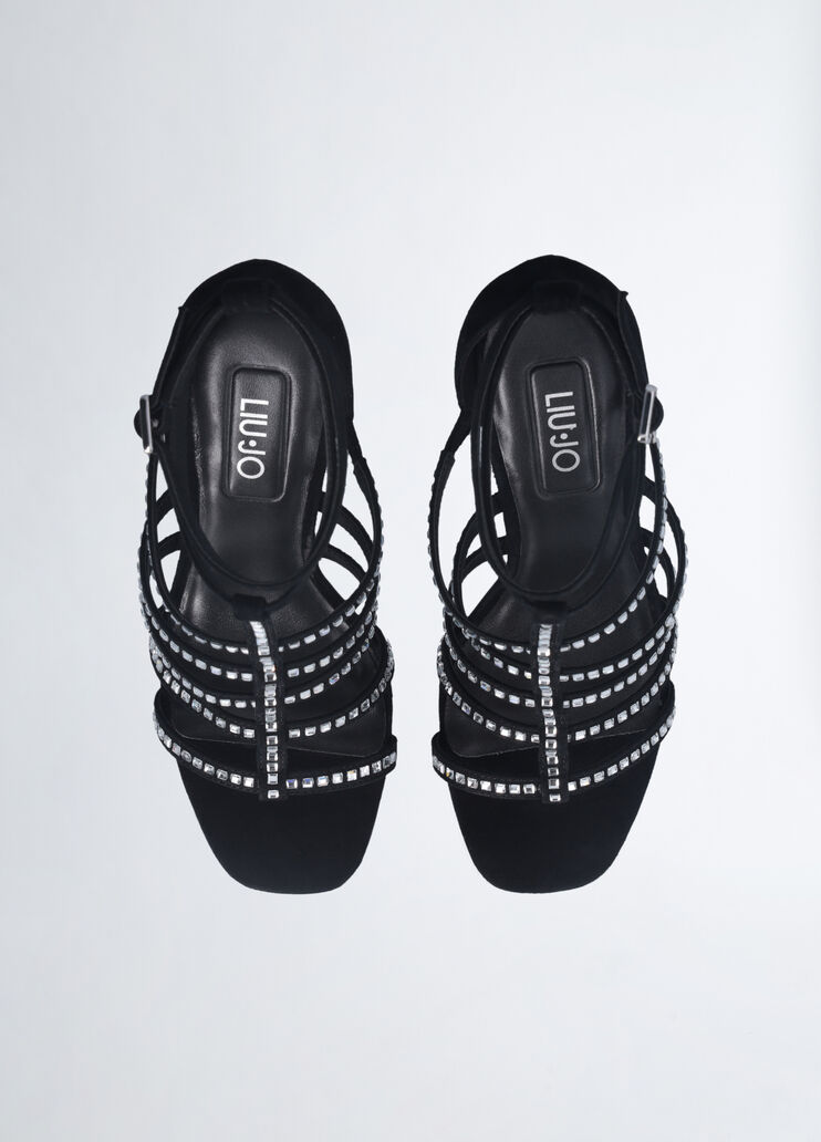 Sandals with branded heel black Liu Jo - large image number 4 Sandals with branded heel black Liu Jo - large image number 4