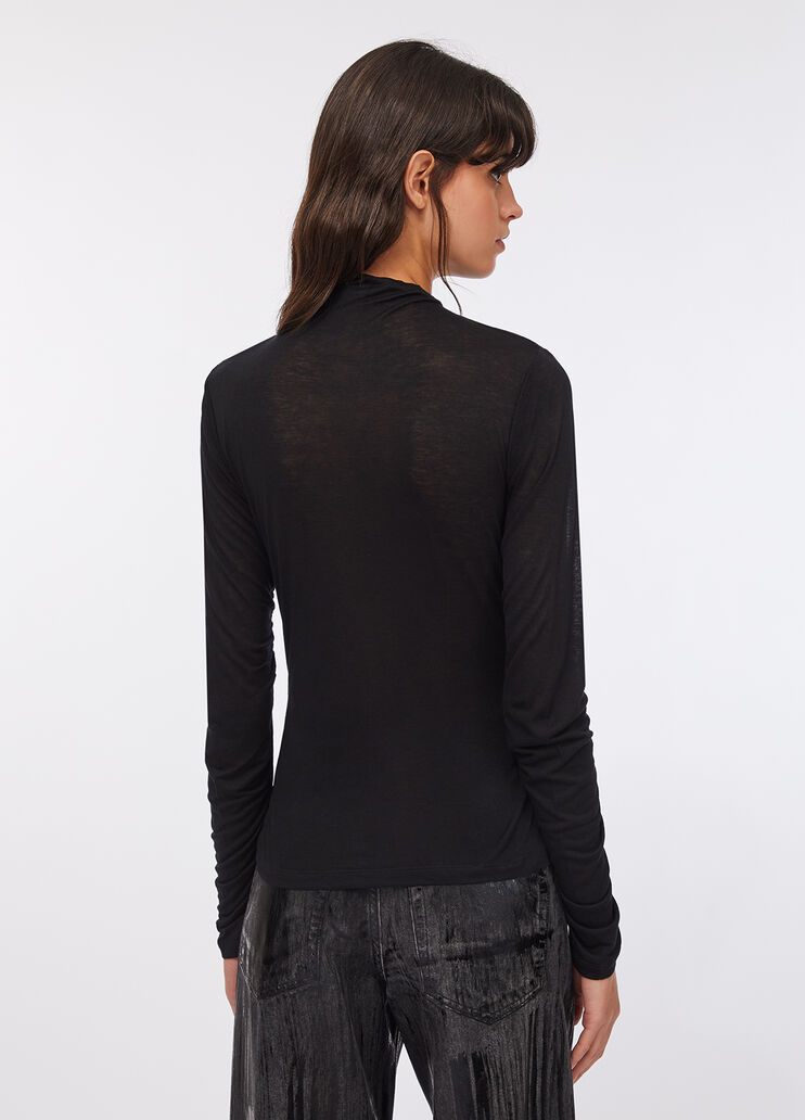 Gathered wool-blend top black Liu Jo - large image number 1