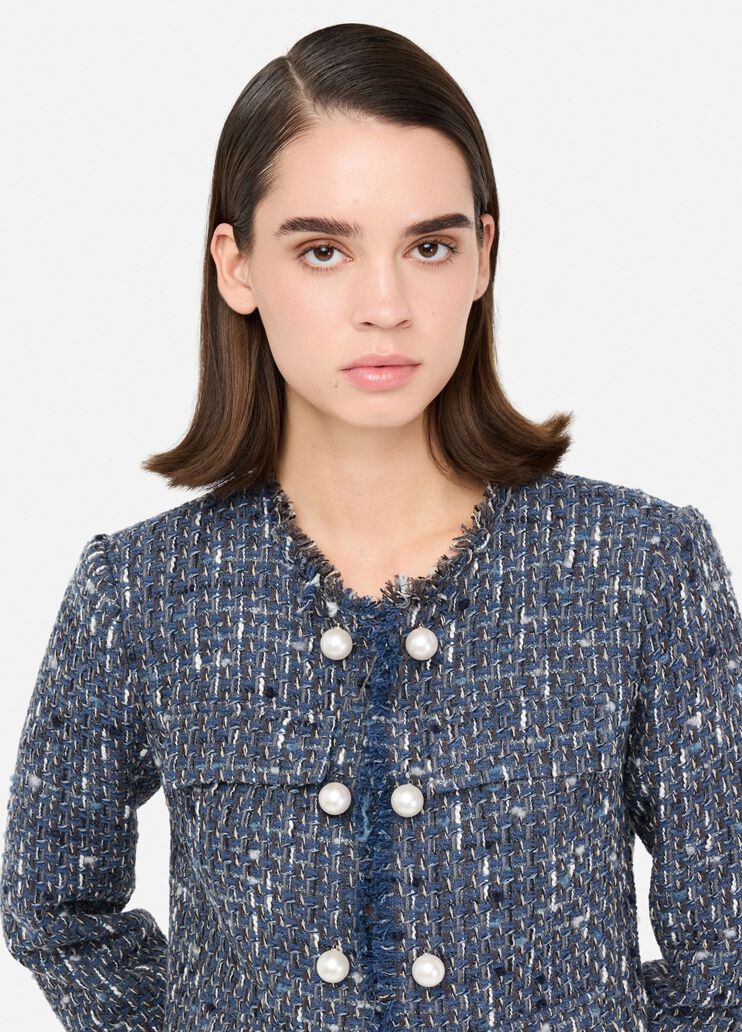 Jacke aus Bouclé Blau Liu Jo - medium Jacke aus Bouclé Blau Liu Jo - medium