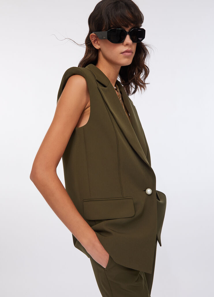 Vest with padded shoulders pine Liu Jo - medium