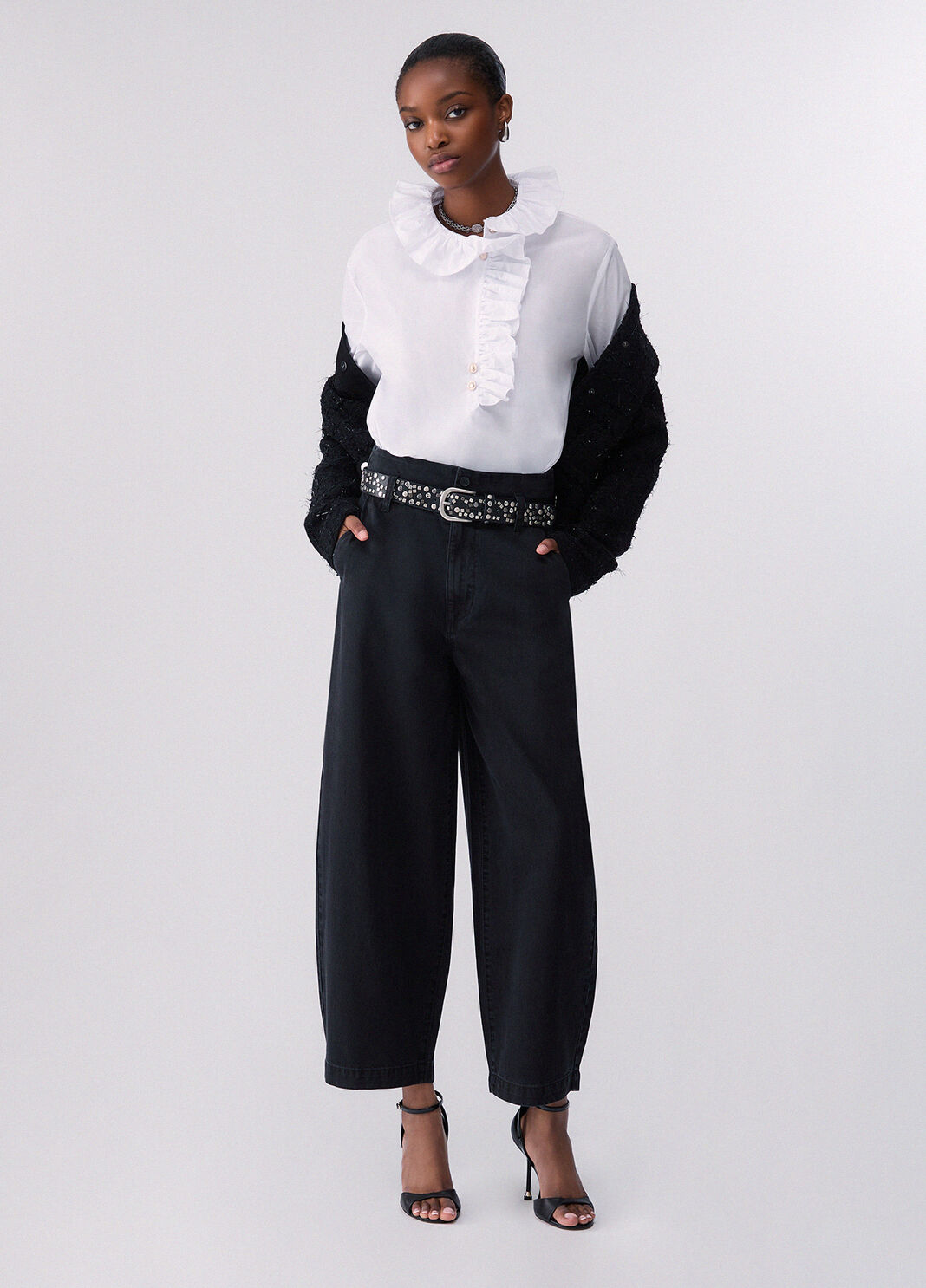 Poplin Shirt with Ruffles optical white Liu Jo - large image number 5