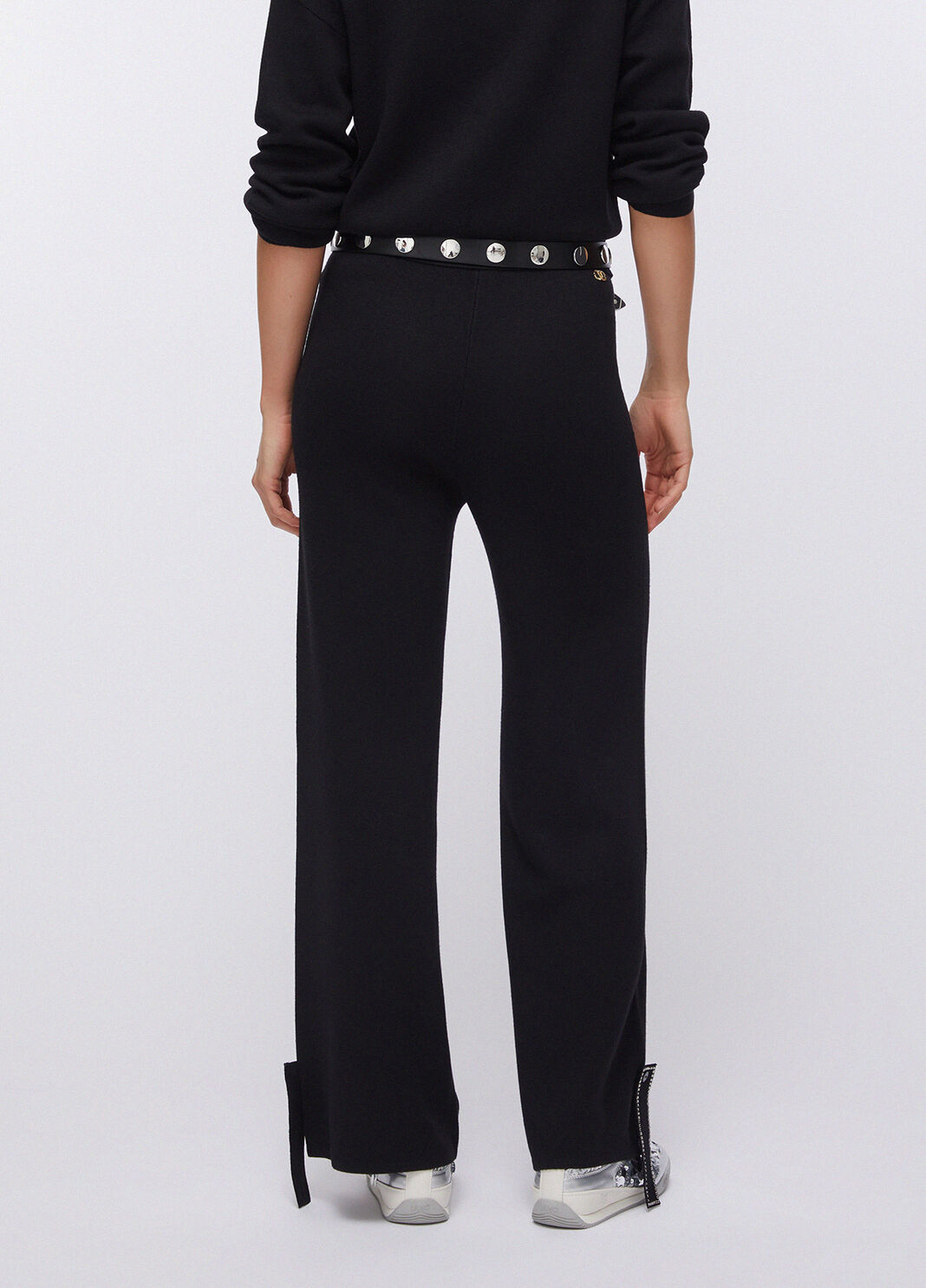 Knit trousers with beads black Liu Jo - large image number 1
