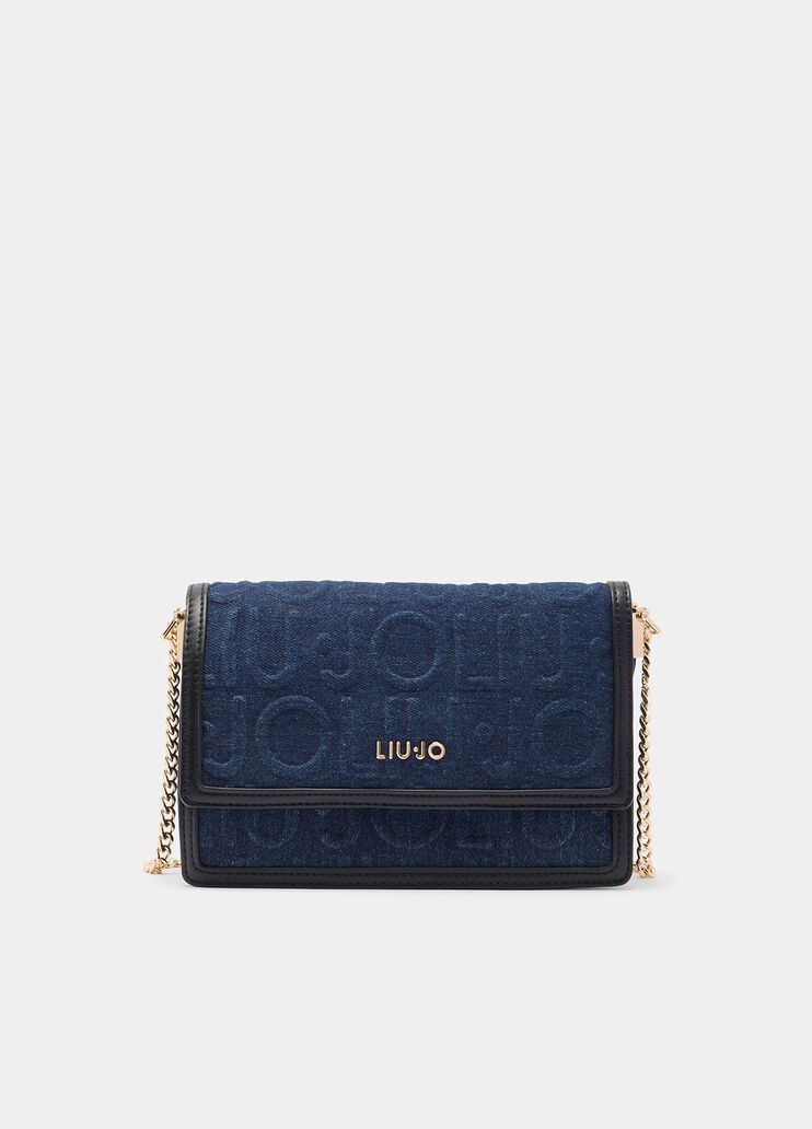 Kleine Umh&auml;ngetasche aus Denim Blau Liu Jo - medium