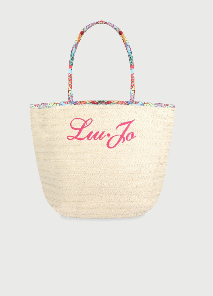 Straw beach bag Multi-coloured print Liu Jo - large image number 0