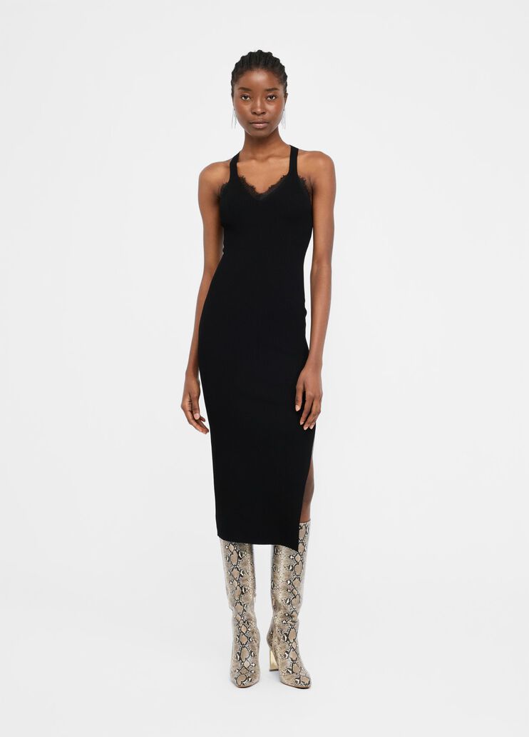 Long knit dress black Liu Jo - large image number 0 Long knit dress black Liu Jo - large image number 0