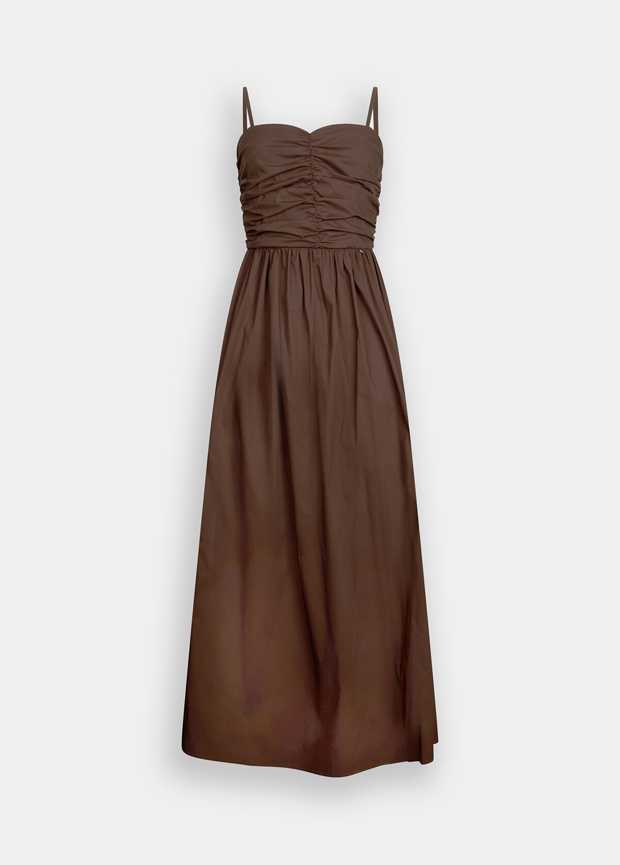 Long-line poplin dress colour dark brown | Liu Jo