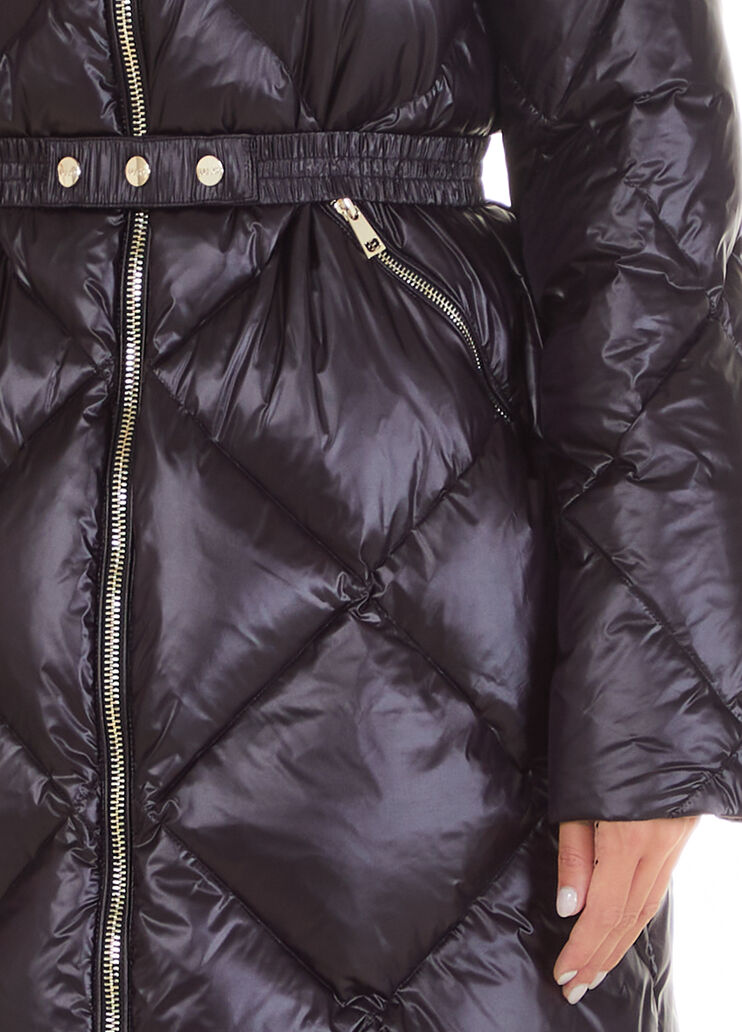 Piumino con dettaglio in pelliccia nero Liu Jo - large image number 2