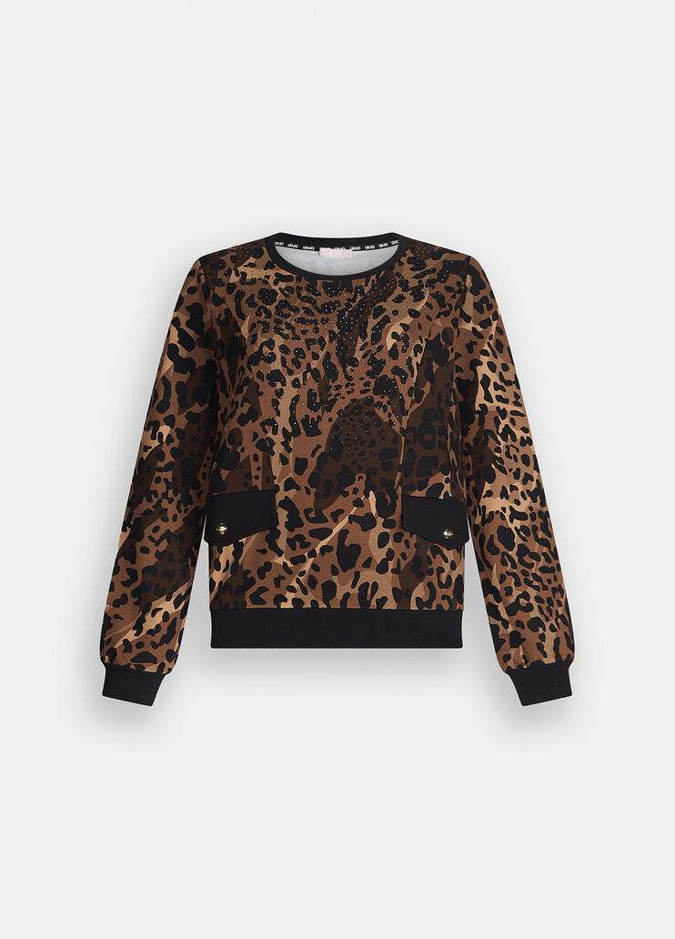 Sudadera con estampado animal Liu Jo Better  chocolate Liu Jo - large image number 6
