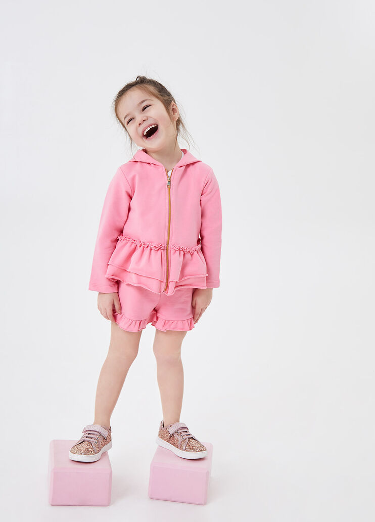 Short in felpa con volants Rosa Liu Jo - large image number 3