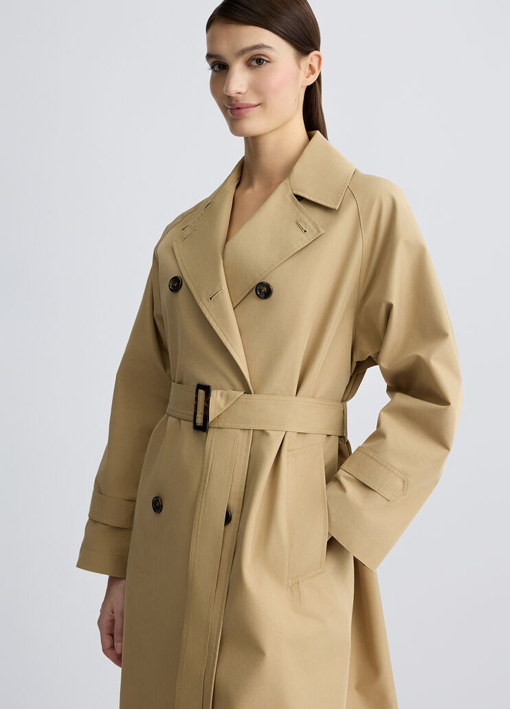 Double-breasted trenchcoat with belt beige Liu Jo - large image number 3 Double-breasted trenchcoat with belt beige Liu Jo - large image number 3