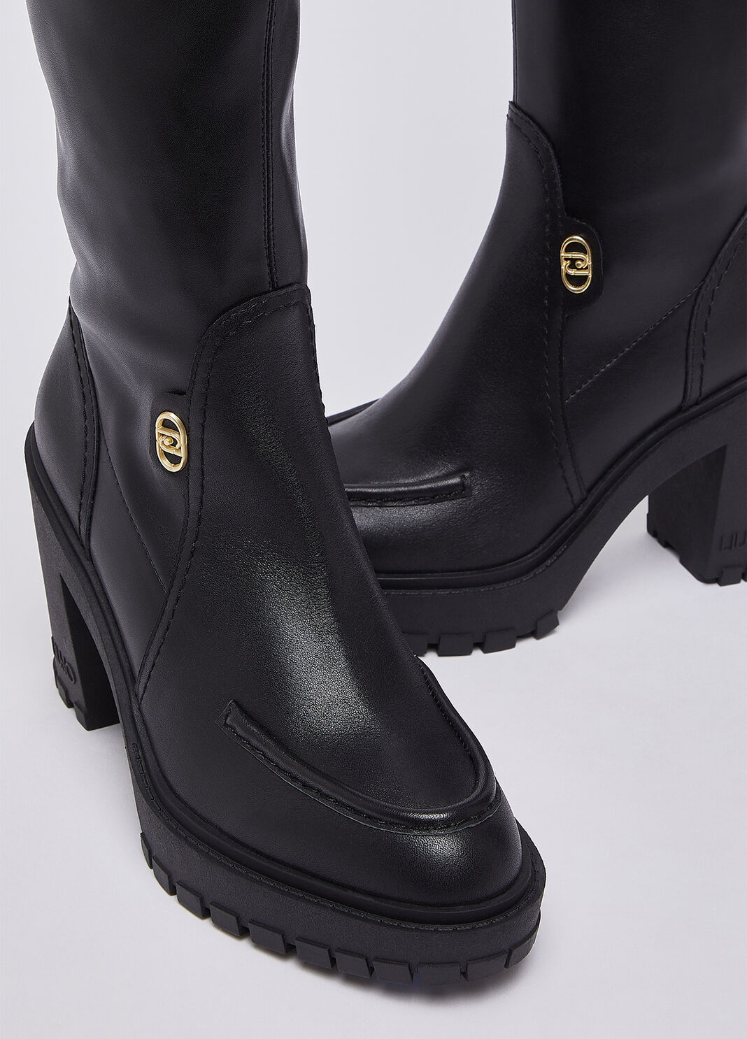 Knee-high boots with logo black Liu Jo - large image number 6