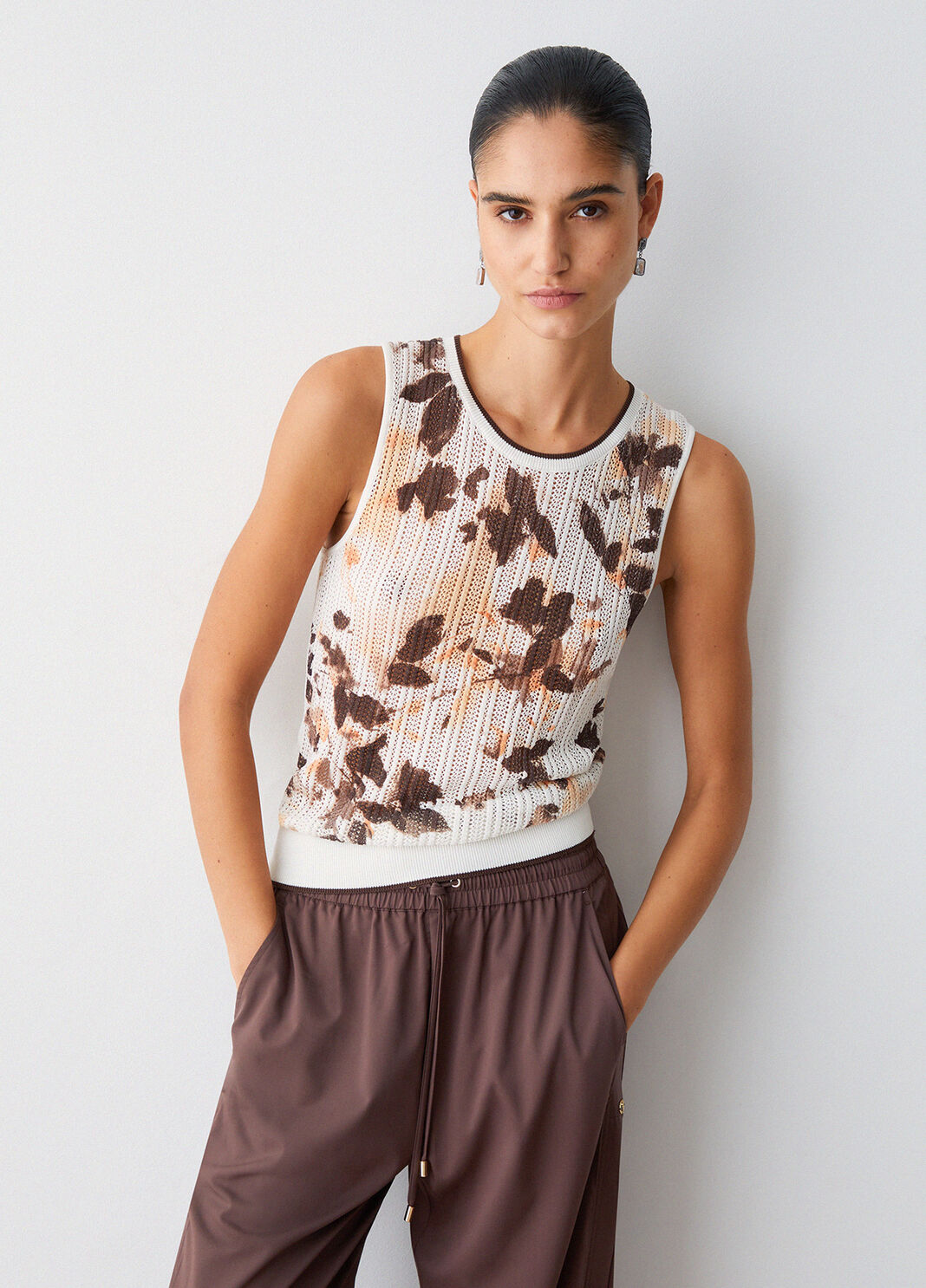 Trousers with slit details mud Liu Jo - large image number 3