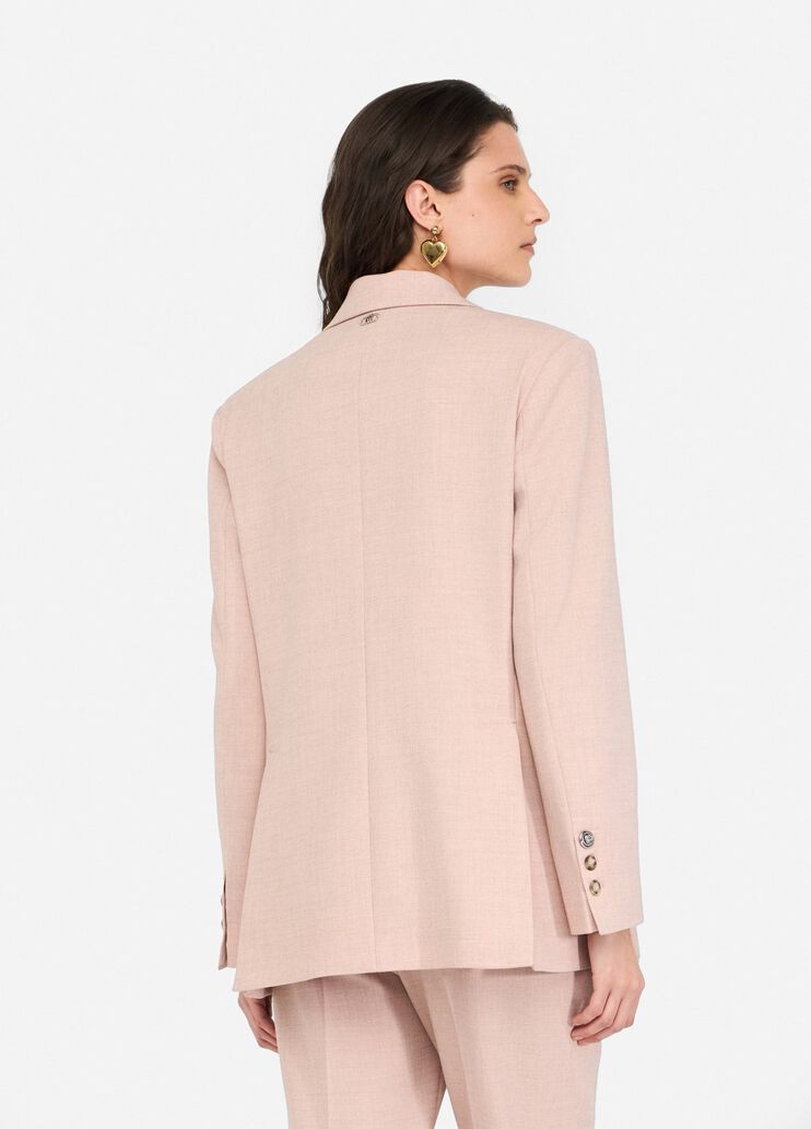 Melange fabric blazer pink Liu Jo - large image number 1 Melange fabric blazer pink Liu Jo - large image number 1