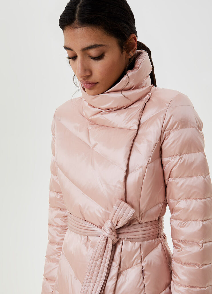 Длинный пуховик с ремнём Розовый Liu Jo - large image number 2