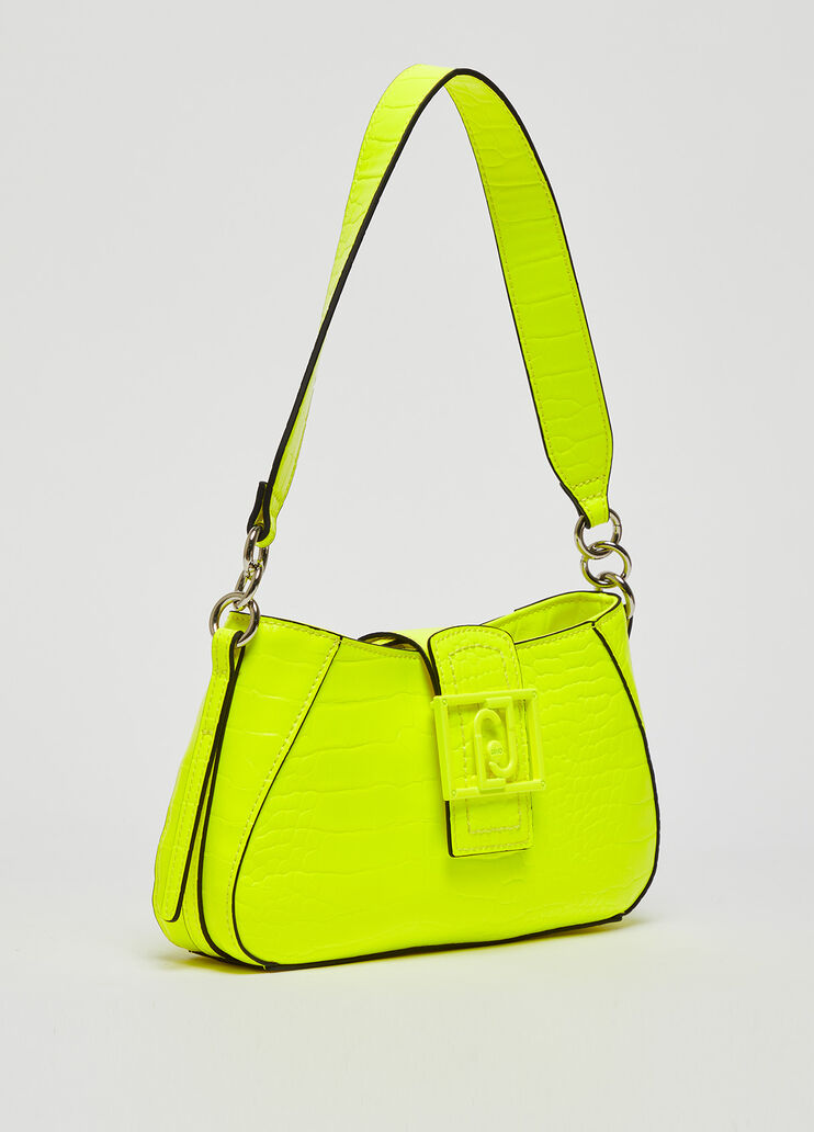 Сумка на плечо с тиснением под крокодила флуоресцентный жёлтый Liu Jo - large image number 2