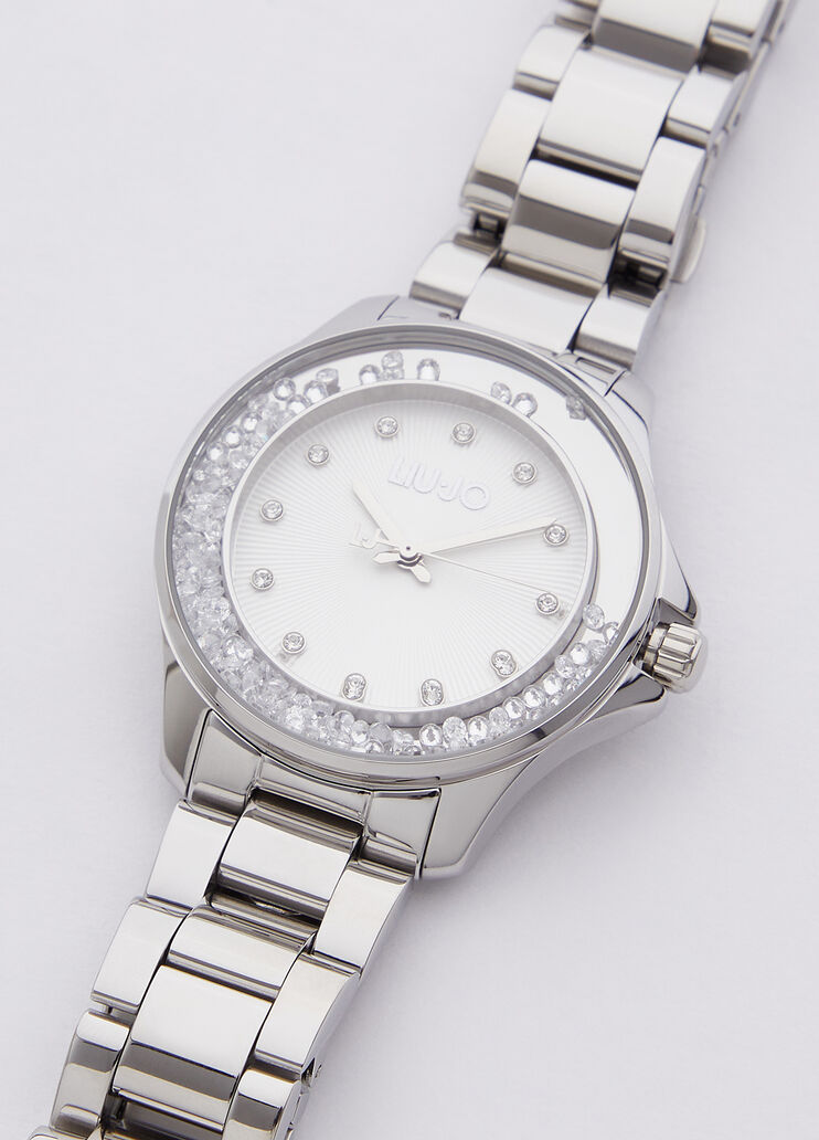 Steel watch with diamant&eacute;s silver Liu Jo - medium
