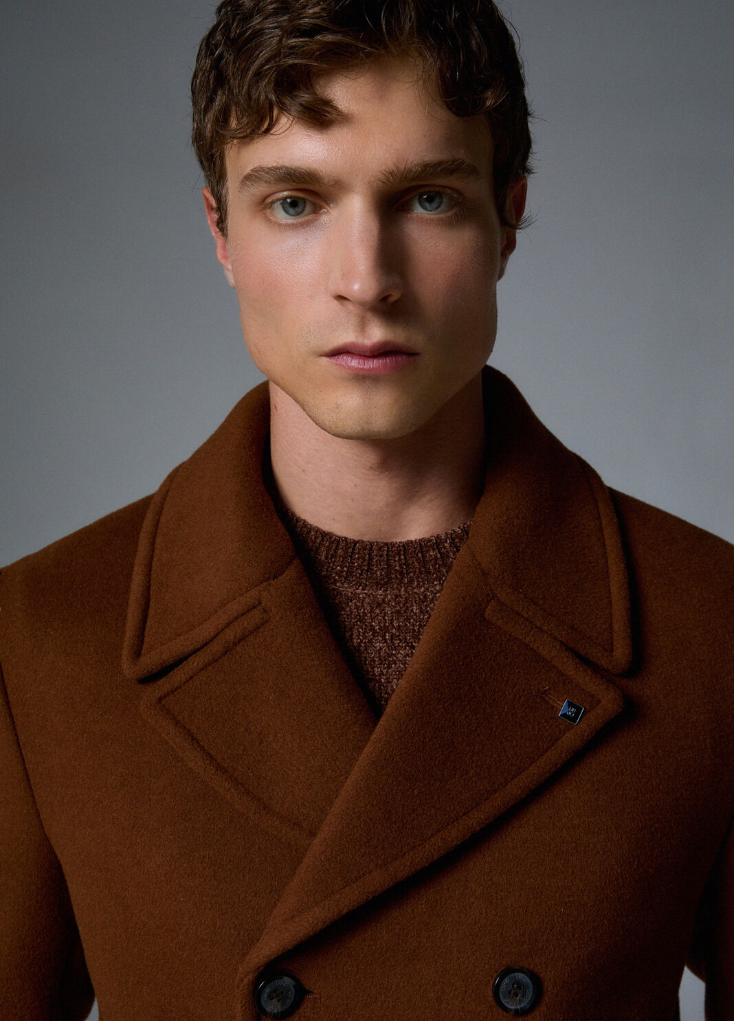 Coat caban in wool and cashmere brown Liu Jo - large image number 3