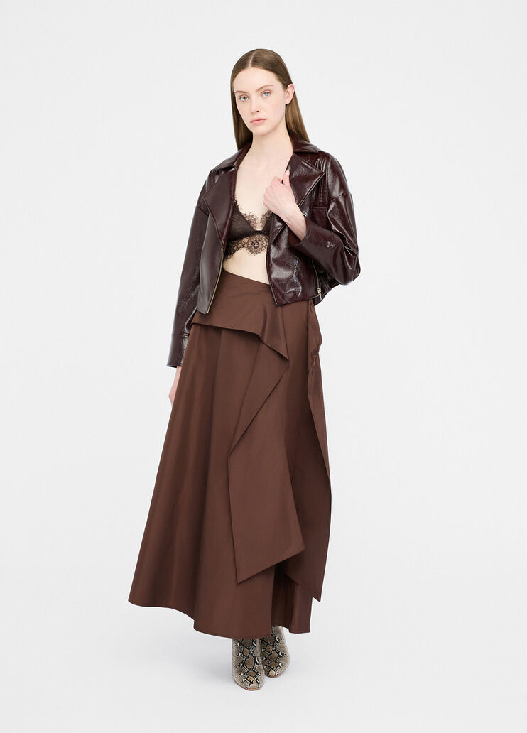 Long taffeta skirt dark brown Liu Jo - medium Long taffeta skirt dark brown Liu Jo - medium