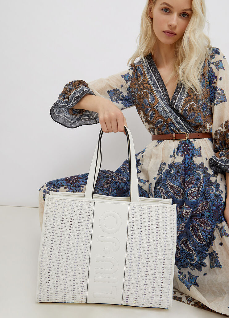 Woven shopping bag white Liu Jo - large image number 1 Woven shopping bag white Liu Jo - large image number 1