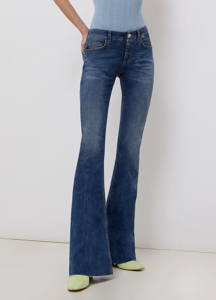 Eco-friendly flared jeans
