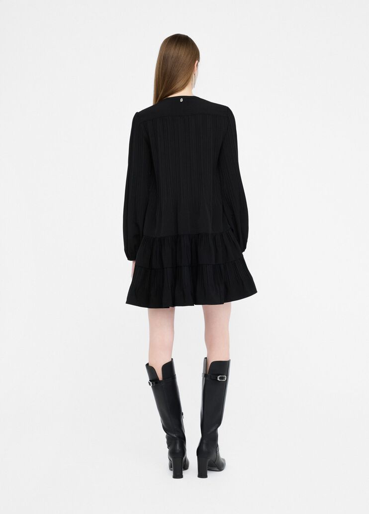 Short crêpe de chine dress black Liu Jo - large image number 1 Short crêpe de chine dress black Liu Jo - large image number 1