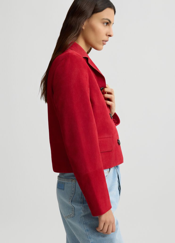 Red suede boxy jacket red Liu Jo - large image number 3 Red suede boxy jacket red Liu Jo - large image number 3