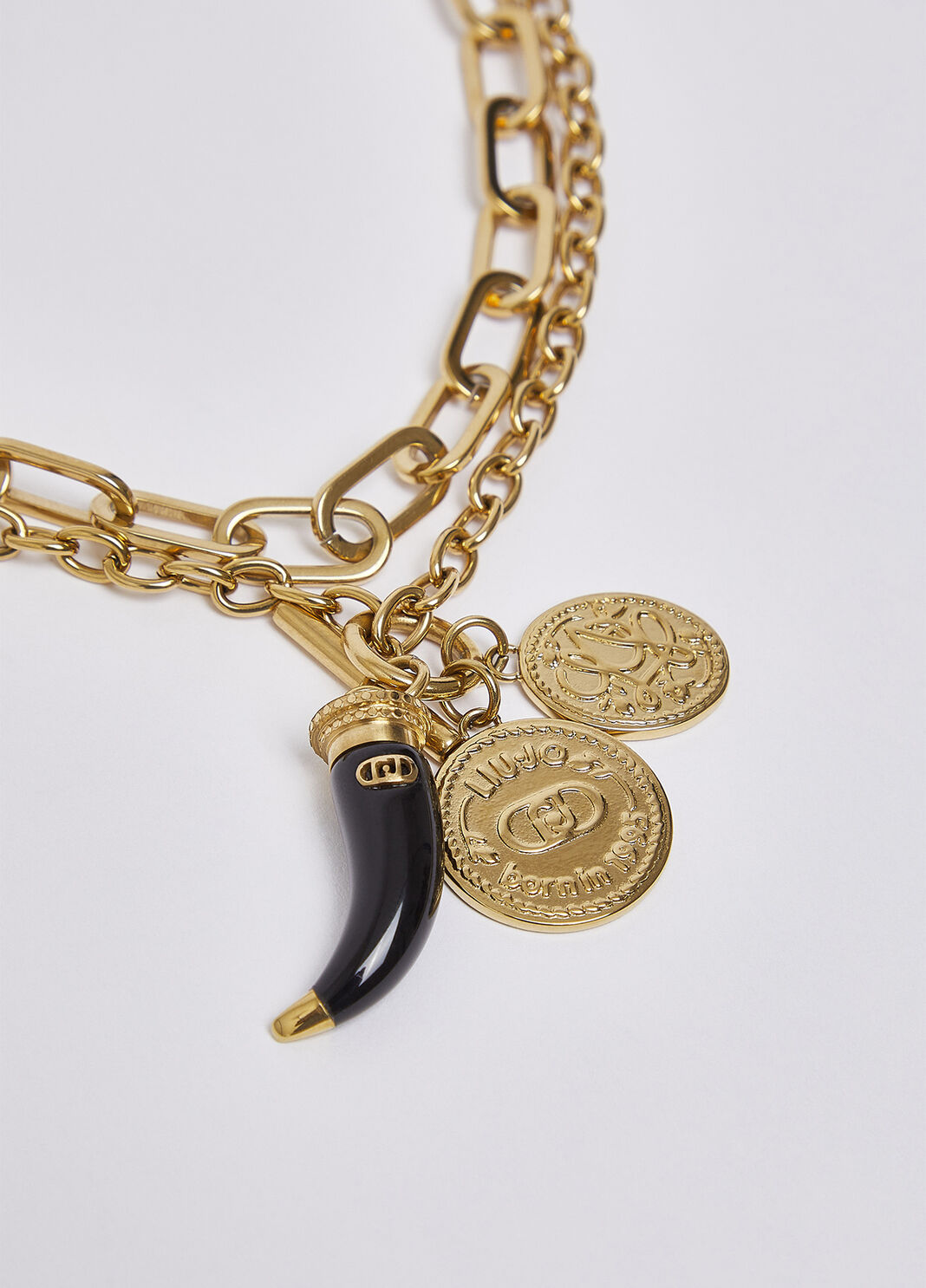 Collier multi-rangs avec breloques noir Liu Jo - large image number 1