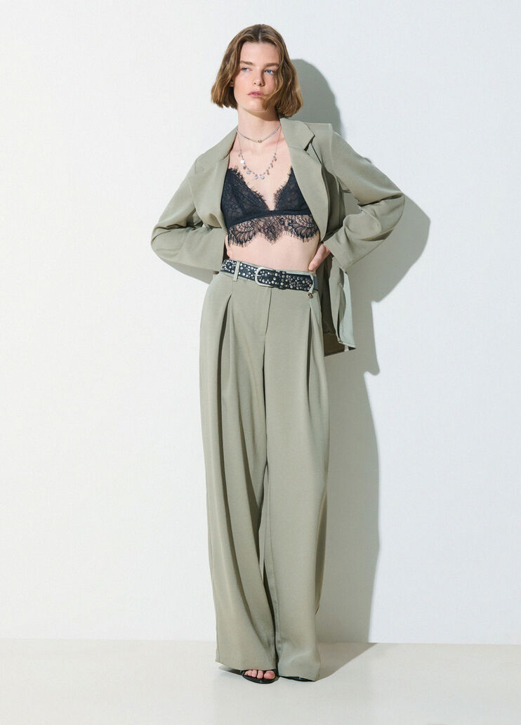 High-rise palazzo trousers green Liu Jo - medium
