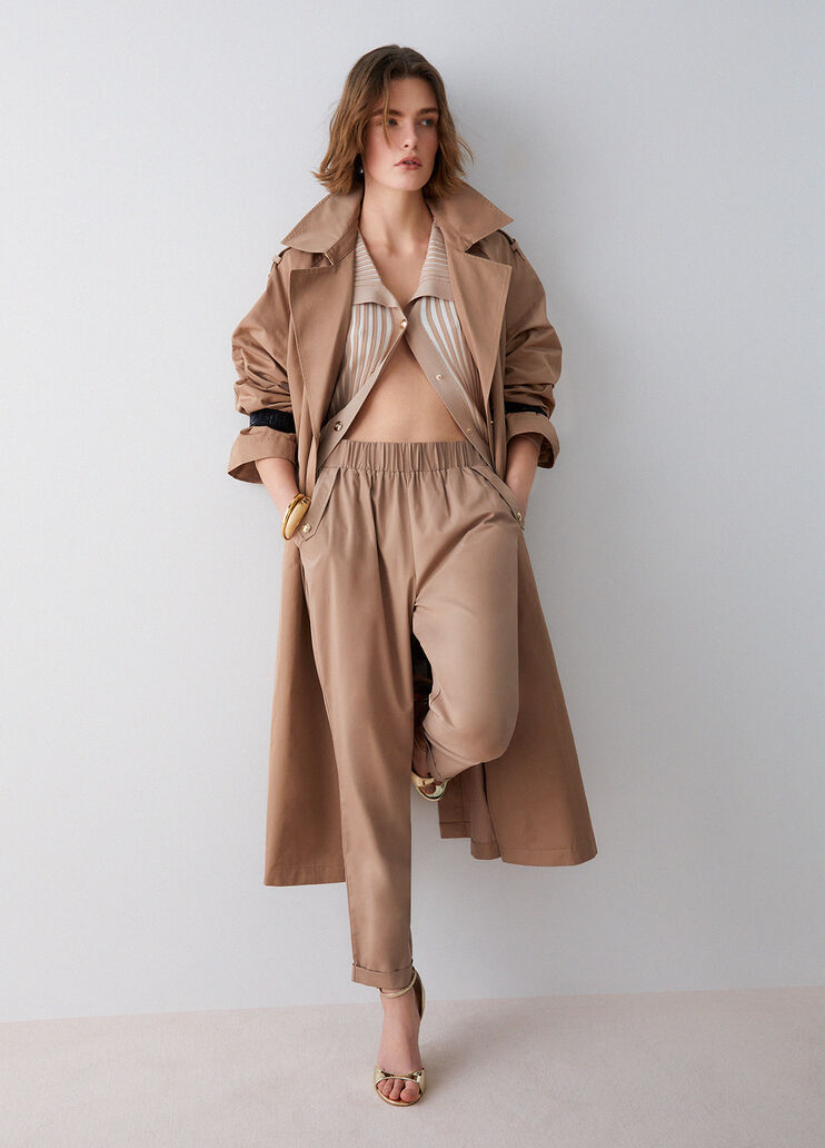 Slim-fit trousers with turn-ups beige Liu Jo - medium