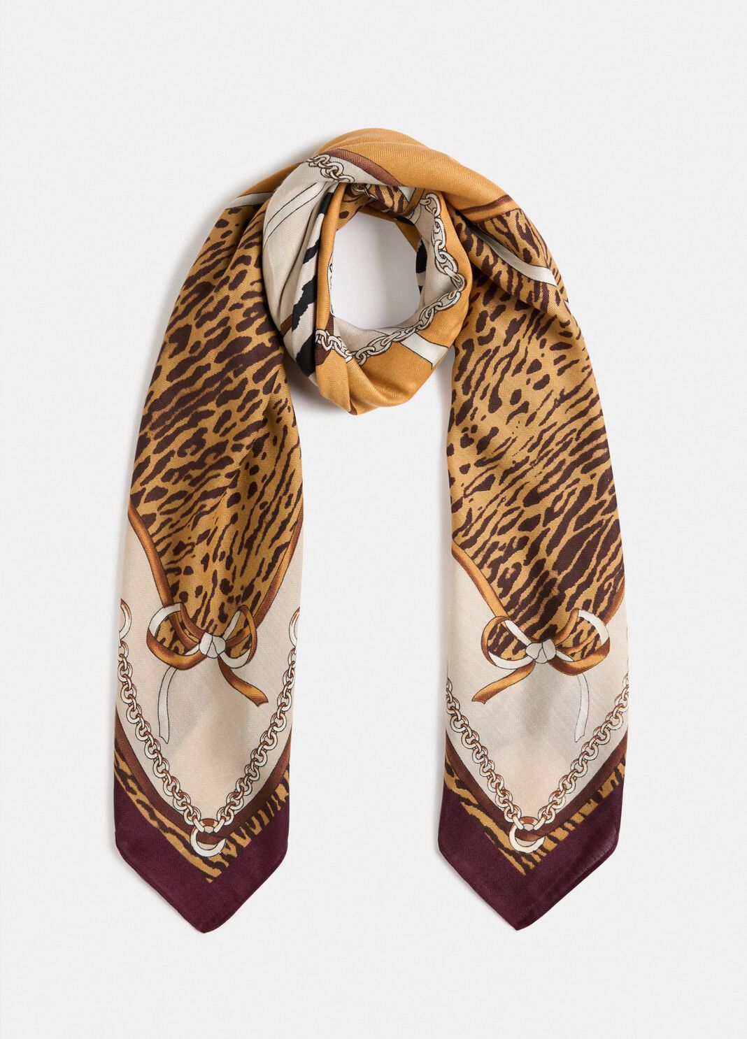 Printed stole light beige Liu Jo - large image number 1