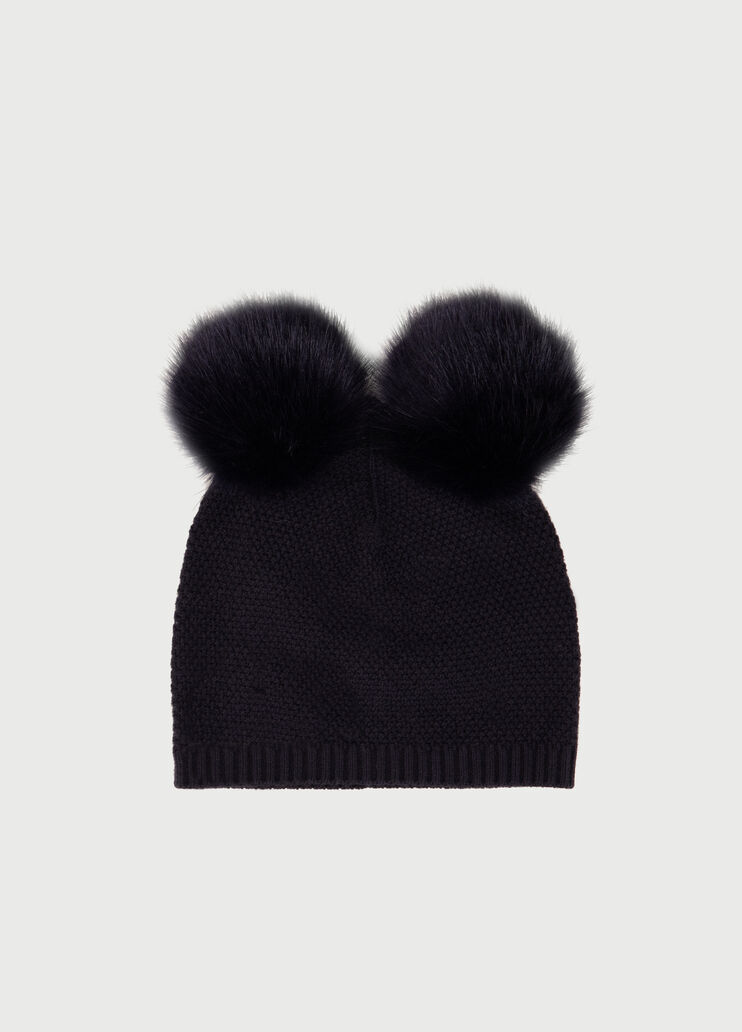 Beret with pompom Dark Blue Liu Jo - large image number 1 Beret with pompom Dark Blue Liu Jo - large image number 1