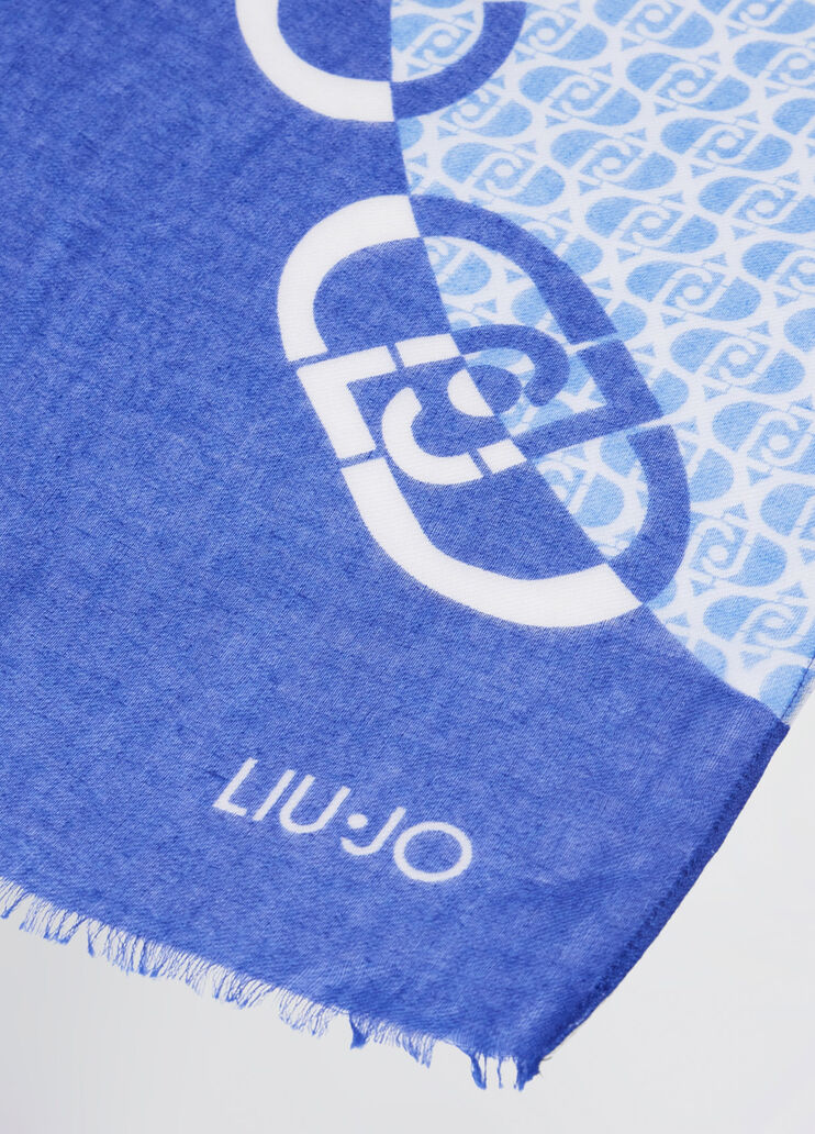 Blue color-block stole blue Liu Jo - large image number 3 Blue color-block stole blue Liu Jo - large image number 3