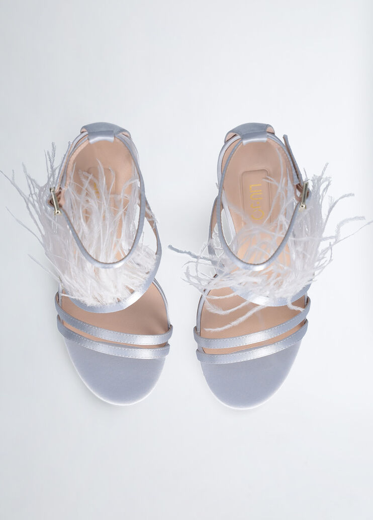 Elegant sandals with feathers light blue Liu Jo - large image number 4 Elegant sandals with feathers light blue Liu Jo - large image number 4