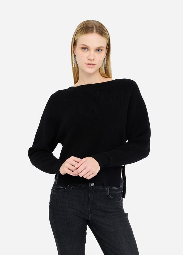 Wool and cashmere sweater black Liu Jo - large image number 0