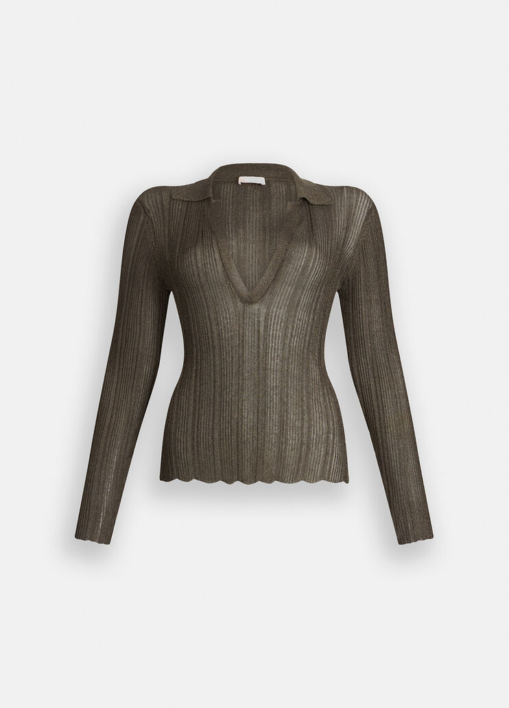 Pull en Lurex® vert mousse Liu Jo - large image number 6