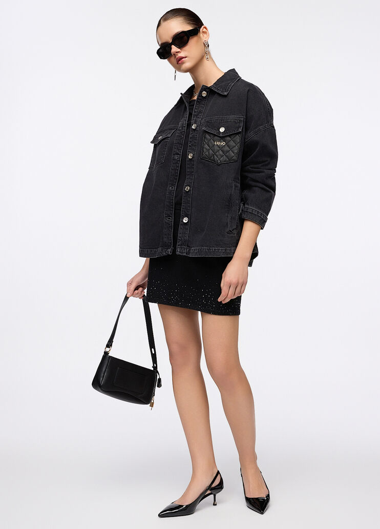 Жакет из денима чёрный деним Liu Jo - medium