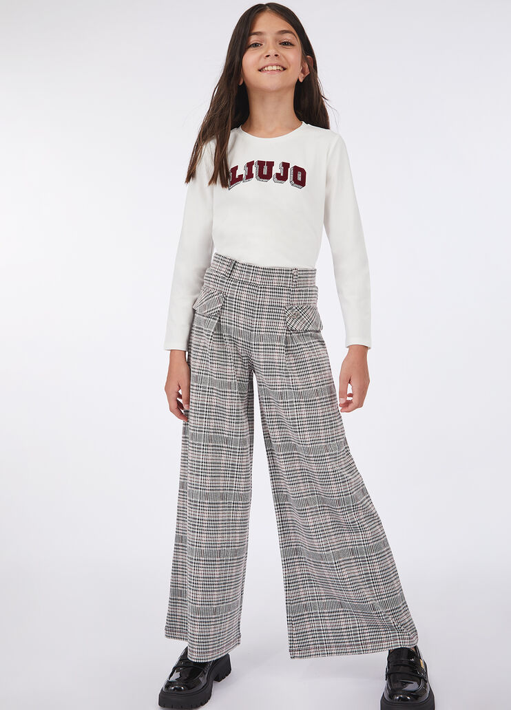 Pantalon à carreaux en jersey carreaux Liu Jo - medium Pantalon à carreaux en jersey carreaux Liu Jo - medium