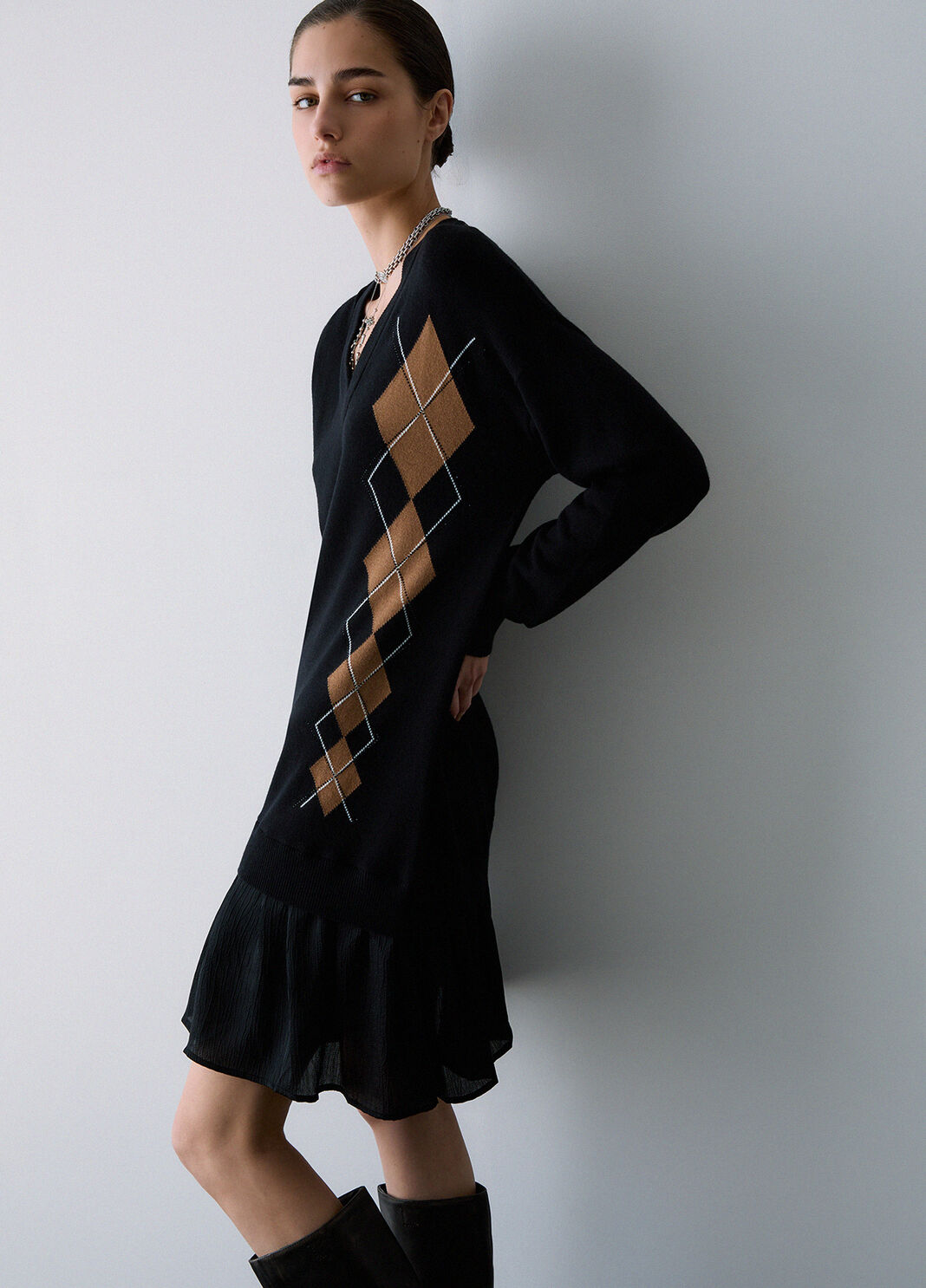 Short knit dress black Liu Jo - large image number 3