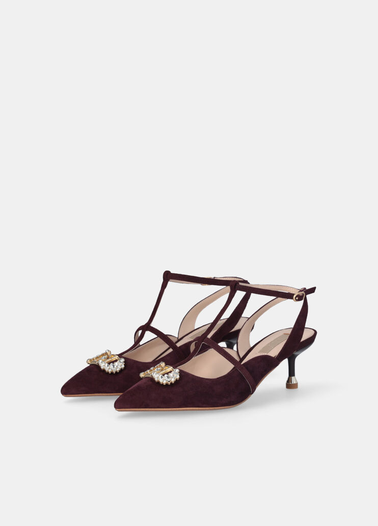 Sling back con logo gioiello amarone Liu Jo - large image number 2