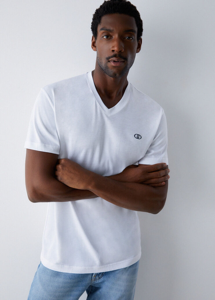 V-neck T-shirt white Liu Jo - medium