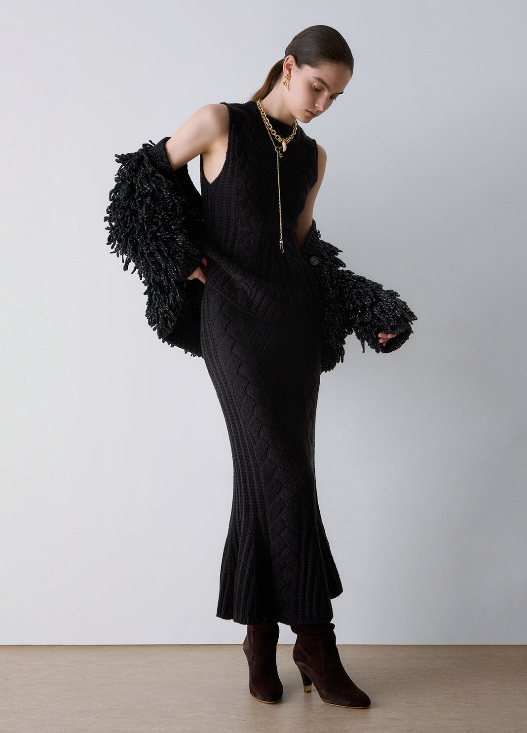 Top in maglia a trecce nero Liu Jo - large image number 2